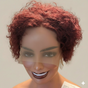 Pixel curly wig (red)