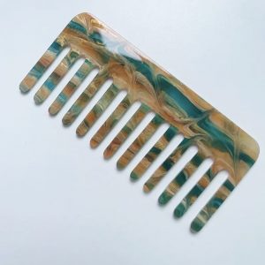 Green Marble Hair Comb (Price per 1)