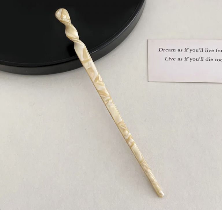 Yellow floral Vintage Hairpin - Chinese Style Hair Stick